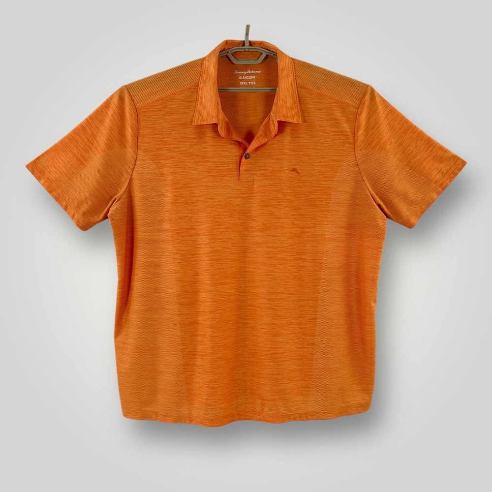 Tommy Bahama IslandZone Polo Shirt Mens 3XL Orange Golf Performance Lightweight‎